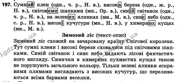 197 — ГДЗ Українська мова та читання 4 клас Захарійчук 2015