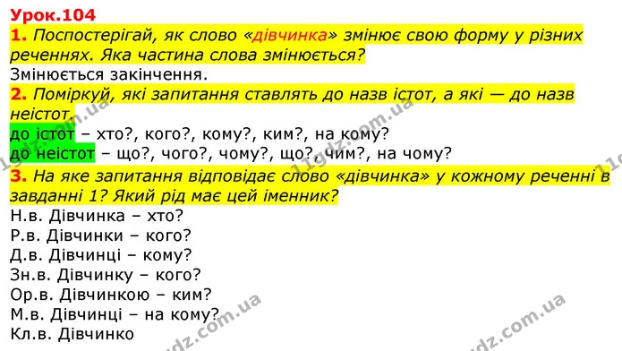 1. Поспостерігай, як слово «дівчинка» змінює свою форму у різних реченнях. Яка частина слова змінюється? — ГДЗ Українська мова та читання 3 клас Остапенко 1-2 ч.