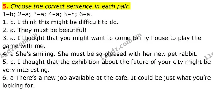 5. Choose the correct sentence in each pair. — ГДЗ робочий зошит Англійська мова 8 клас Гарет Джонс 2025