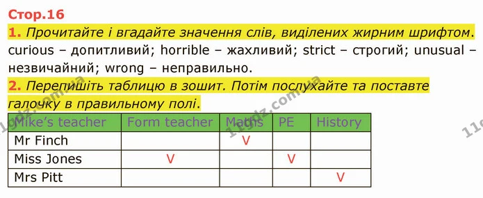 1. Прочитайте і вгадайте значення слів, виділених жирним шрифтом. — ГДЗ Англійська мова 5 клас Карпюк 2022
