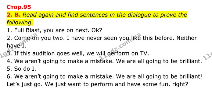 2. B. Read again and find sentences in the dialogue to prove the following. — ГДЗ Англійська мова 6 клас Мітчелл