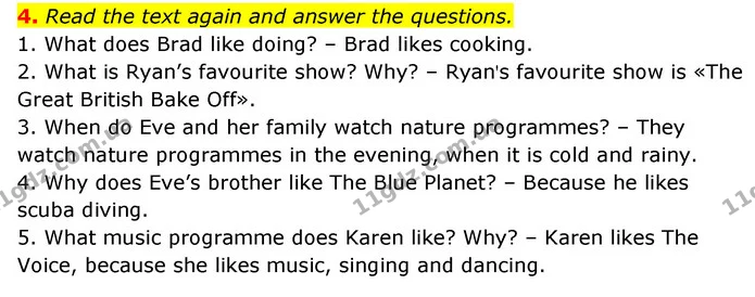 4. Read the text again and answer the questions. — ГДЗ Англійська мова 6 клас Коста (Prepare 6)