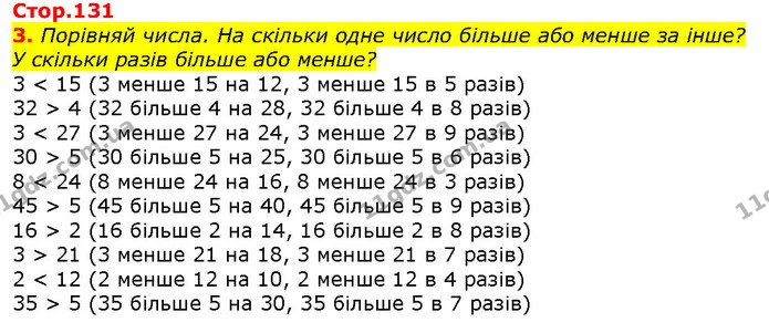 3. Порівняй числа. На скільки одне число більше або менше за інше? У скільки разів більше або менше? — ГДЗ Математика 2 клас Скворцова