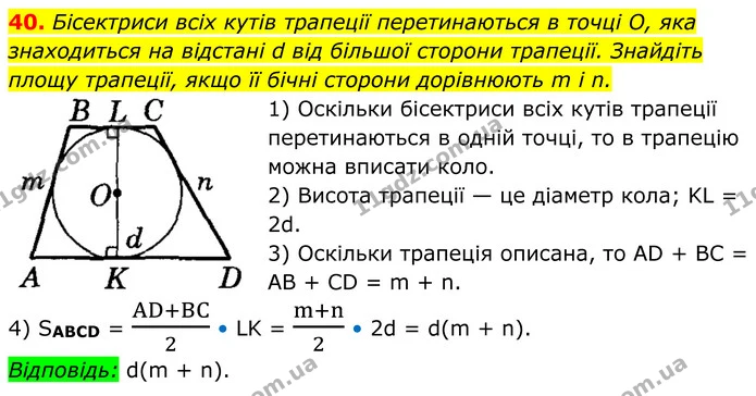 40 — ГДЗ Геометрія 8 клас Істер