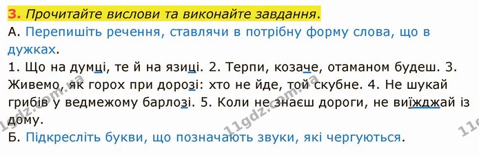 3. Прочитайте вислови та виконайте завдання. — ГДЗ Українська мова 5 клас Авраменко 2022
