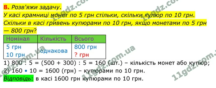 8. Розв'яжи задачу. — ГДЗ Математика 4 клас Логачевська 1-2 ч. 2021