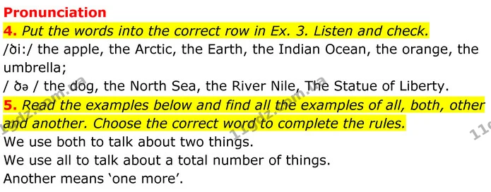 4. Put the words into the correct row in Ex. 3. Listen and check. — ГДЗ Англійська мова 7 клас Коста