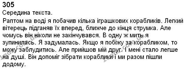 305 — ГДЗ Українська мова 4 класс Хорошковська, Воскресенська 2015