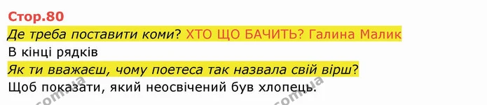 Де треба поставити коми? ХТО ЩО БАЧИТЬ? Галина Малик — ГДЗ Українська мова 4 клас Вашуленко 2021 2 частина