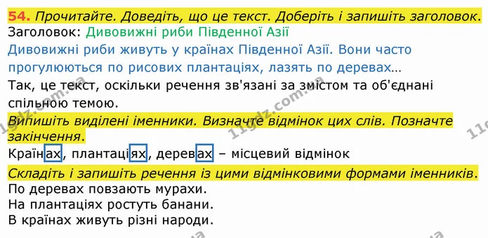 54. Прочитайте. Доведіть, що це текст. Доберіть і запишіть заголовок. — ГДЗ Українська мова 4 клас Вашуленко 2021 (1 частина)