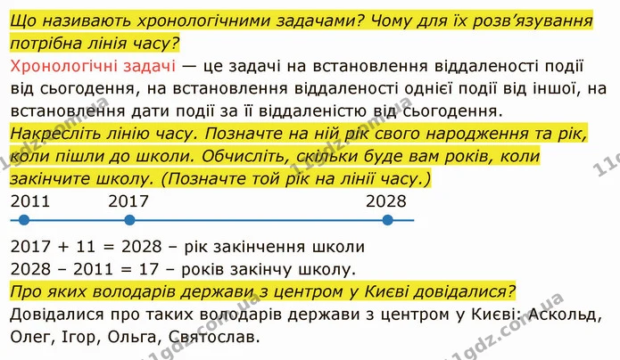 Як розв’язувати хронологічні задачі? — частина 3 — ГДЗ Вступ до історії України 5 клас Власов