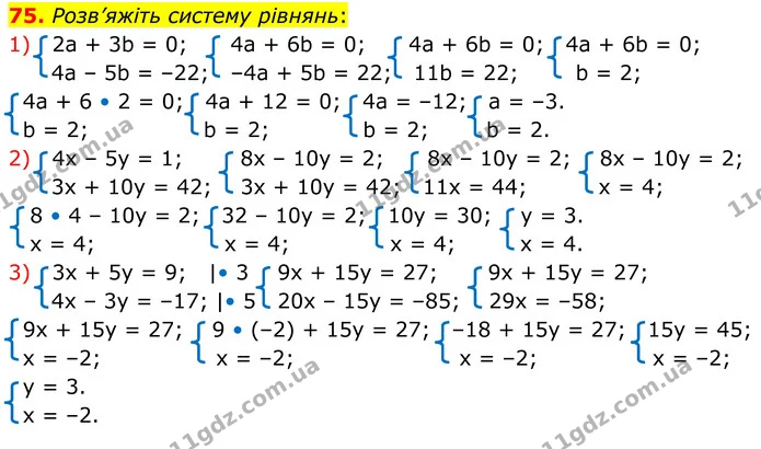 75 — ГДЗ Алгебра 8 клас Істер