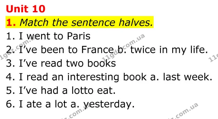 1. Match the sentence halves. — ГДЗ Англійська мова 8 клас Стайрінг (Prepare)