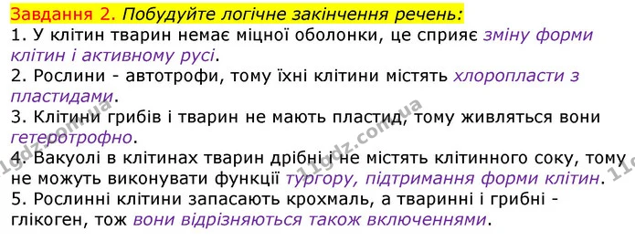 Стор. 10 — 2 — ГДЗ Робочий зошит з Біології 7 клас Яременко — ГДЗ Робочий зошит з Біології 7 клас Яременко