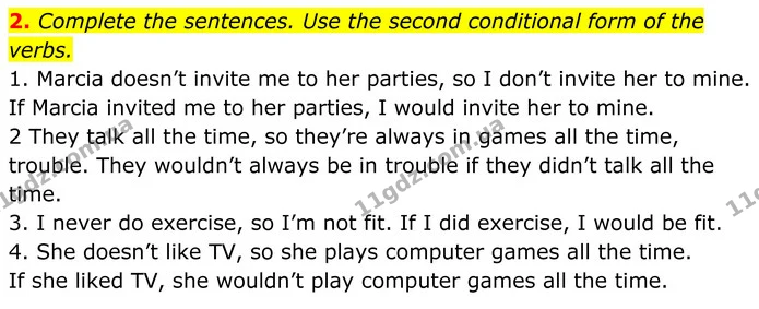 2. Complete the sentences. Use the second conditional form of the verbs. — ГДЗ Англійська мова 8 клас Стайрінг (Prepare)