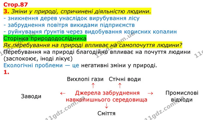 3. Зміни у природі, спричинені діяльністю людини. — ГДЗ Робочий зошит Природознавство 5 клас Коршевнюк