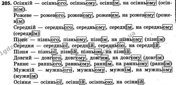 205 — ГДЗ Українська мова та читання 4 клас Захарійчук 2015