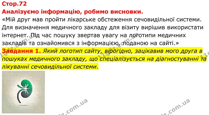 Стор. 72 — 1 — ГДЗ робочий зошит Біологія 8 клас Андерсон — ГДЗ робочий зошит Біологія 8 клас Андерсон