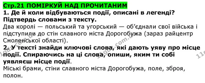 Стор. 21 — 1-2 — ГДЗ Українська література 5 клас Коваленко 2018 — ГДЗ Українська література 5 клас Коваленко 2018