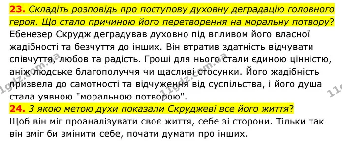 23. Складіть розповідь про поступову духовну деградацію головного героя. Що стало причиною його перетворення на моральну потвору? — ГДЗ Зарубіжна література 6 клас Міляновська