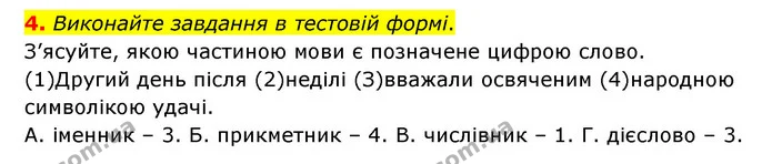 4. Виконайте завдання в тестовій формі. — ГДЗ Українська мова 6 клас Авраменко