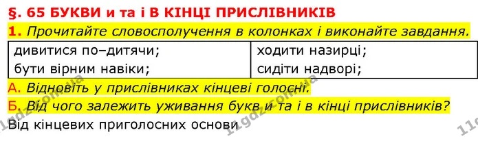 1. Прочитайте словосполучення в колонках і виконайте завдання. — ГДЗ Українська мова 7 клас Авраменко
