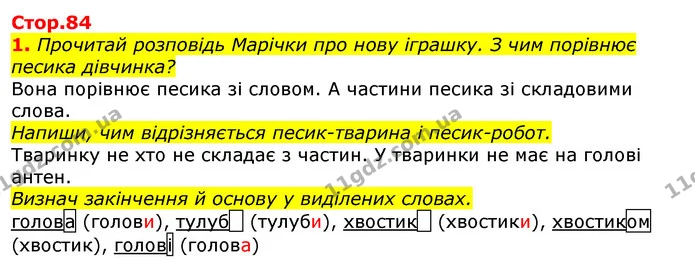 1. Прочитай розповідь Марічки про нову іграшку. З чим порівнює песика дівчинка? — ГДЗ Українська мова 2 клас Большакова 1 ч. - 2 ч.