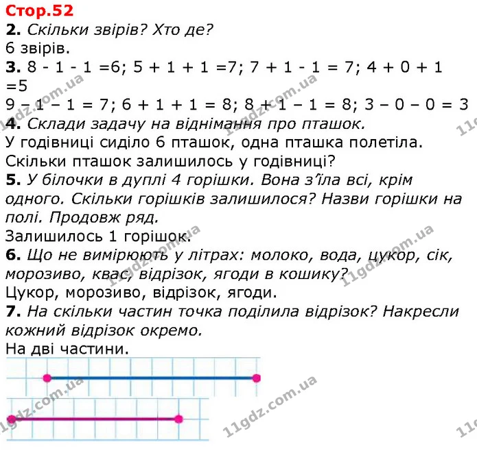 2. Скільки звірів? Хто де? — ГДЗ Математика 1 клас Лишенко 2018