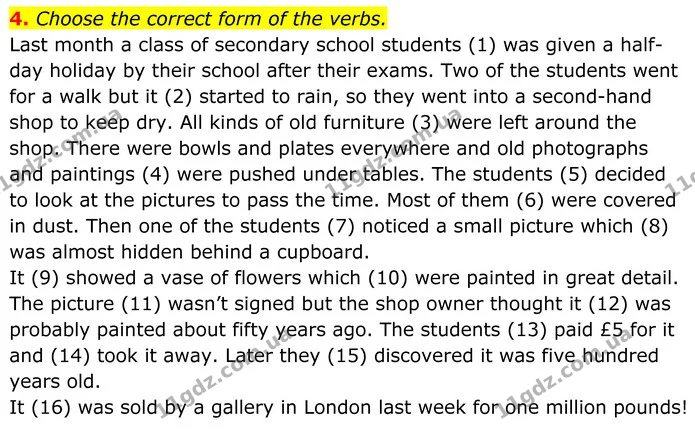 4. Choose the correct form of the verbs. — ГДЗ Англійська мова 8 клас Стайрінг (Prepare)