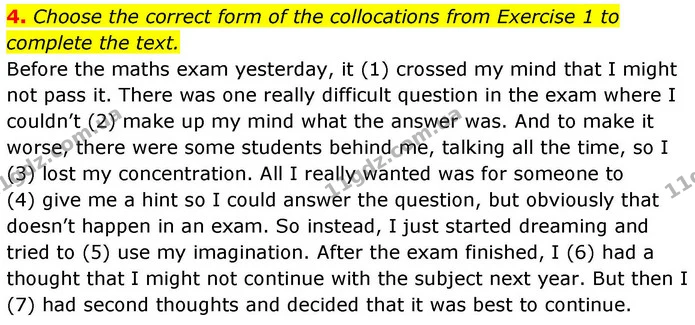 4. Choose the correct form of the collocations from Exercise 1 to complete the text. — ГДЗ робочий зошит Англійська мова 8 клас Гарет Джонс 2025