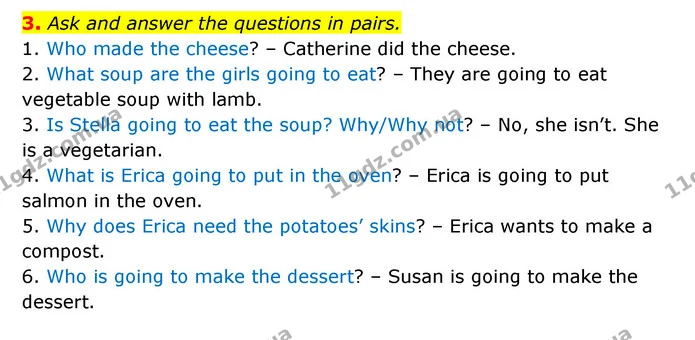 3. Ask and answer the questions in pairs. — ГДЗ Англійська мова 6 клас Карпюк 2023