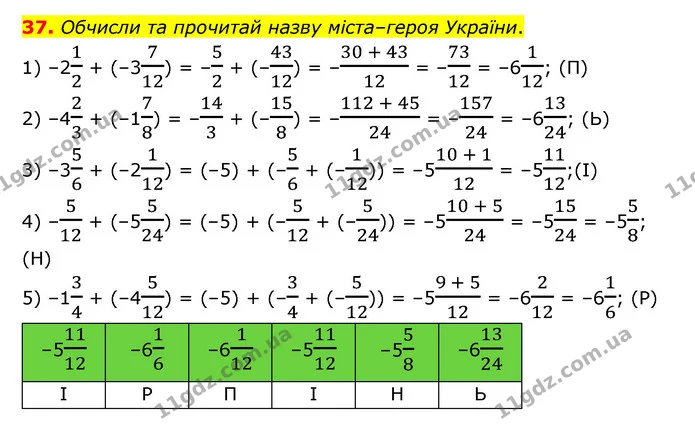 37 — ГДЗ Математика 6 клас Істер 2023 1-2 ч.