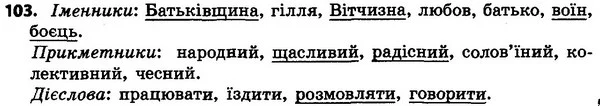103 — ГДЗ Українська мова 4 класс Хорошковська, Воскресенська 2015