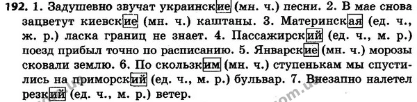192 — ГДЗ Русский язык 4 класс Сильнова, Каневская 2015