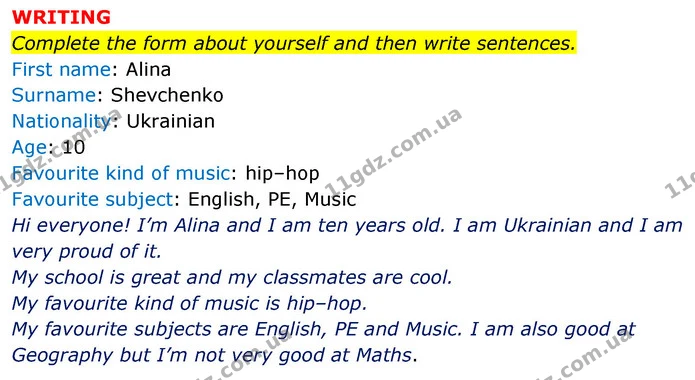 Read about Nancy and write T for True or F for False. — ГДЗ Збірник тестів Англійська мова 5 клас Мітчелл (Test Booklet)
