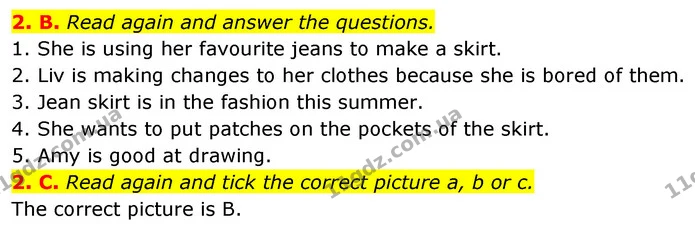 2. B. Read again and answer the questions. — ГДЗ Англійська мова 6 клас Мітчелл
