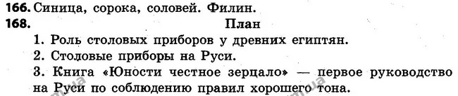 166-168 — ГДЗ Русский язык 4 класс Самонова, Стативка 2015