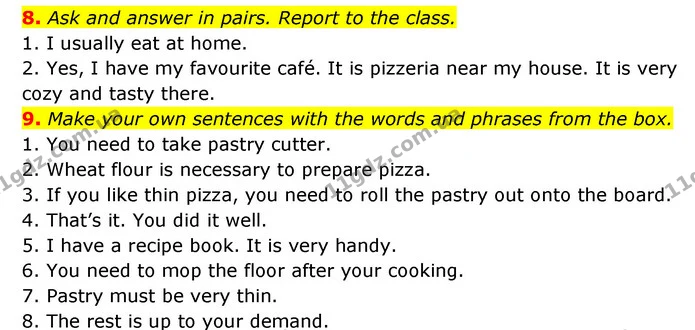 8. Ask and answer in pairs. Report to the class. — ГДЗ Робочий зошит Англійська мова 6 клас Карпюк