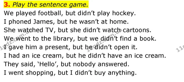 3. Play the sentence game. — ГДЗ Англійська мова 4 клас Пухта