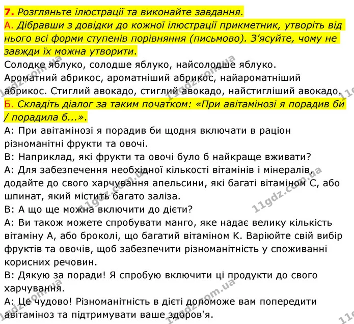 7. Розгляньте ілюстрації та виконайте завдання. — ГДЗ Українська мова 6 клас Авраменко