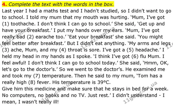 4. Complete the text with the words in the box. — ГДЗ робочий зошит Англійська мова 8 клас Гарет Джонс 2025
