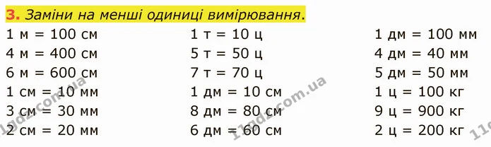 3. Заміни на менші одиниці вимірювання. — ГДЗ Математика 3 клас Логачевська 1-2 ч.