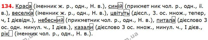 134 — ГДЗ Українська мова 5 клас Глазова 2018 — ГДЗ Українська мова 5 клас Глазова 2018