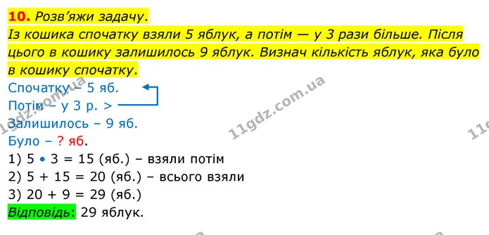 10. Розв’яжи задачу. — ГДЗ Математика 3 клас Скворцова 1-2 ч.