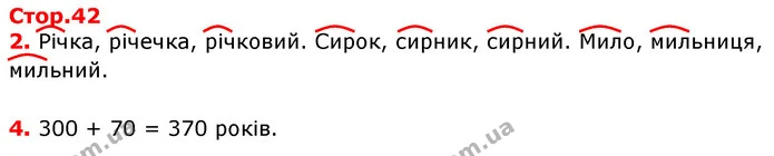 Стор. 42 — 2-4 — ГДЗ Українська мова 3 клас Пономарьова 2020 — ГДЗ Українська мова 3 клас Пономарьова 2020
