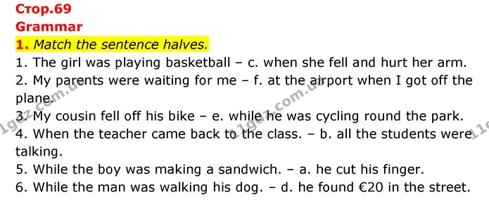 1. Match the sentence halves. — ГДЗ робочий зошит Англійська мова 6 клас Prepare
