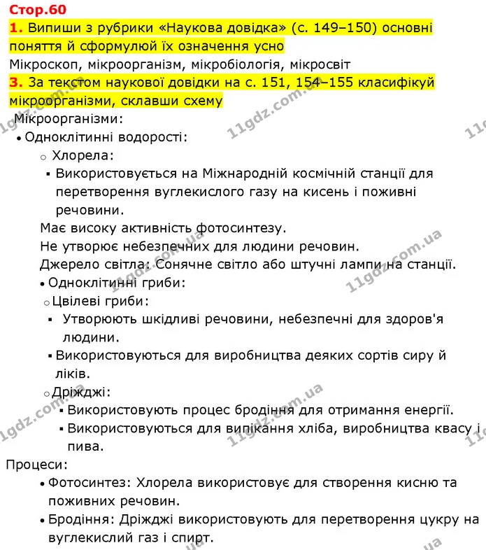 Стор. 60 — 1-3 — ГДЗ Робочий зошит Пізнаємо природу 6 клас Коршевнюк — ГДЗ Робочий зошит Пізнаємо природу 6 клас Коршевнюк