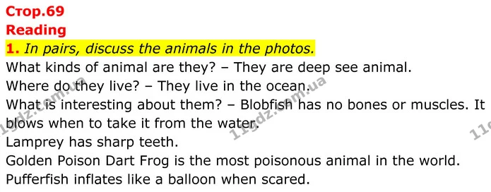 1. In pairs, discuss the animals in the photos. — ГДЗ Англійська мова 8 клас Стайрінг (Prepare)