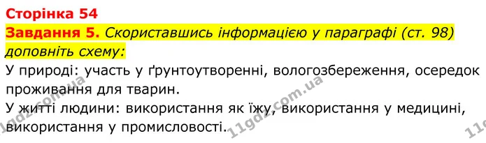 5. Скориставшись інформацією у параграфі (ст. 98) доповніть схему: — ГДЗ Робочий зошит Біологія 7 клас Мирна 2024