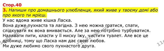 Стор. 40 — 3 — ГДЗ Українська мова 2 клас Большакова 1 ч. - 2 ч. — ГДЗ Українська мова 2 клас Большакова 1 ч. - 2 ч.